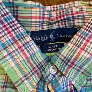 Ralph Lauren button down plaid shirt